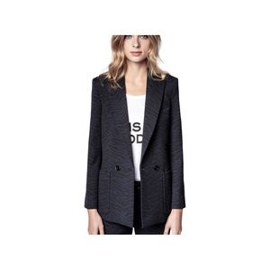 ZADIG & VOLTAIRE.   Navy Black Visko Jac Tigre Blazer Sz 8 (38 European)